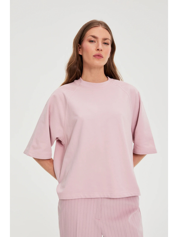 Moodo Růžová oversize mikina Moodo