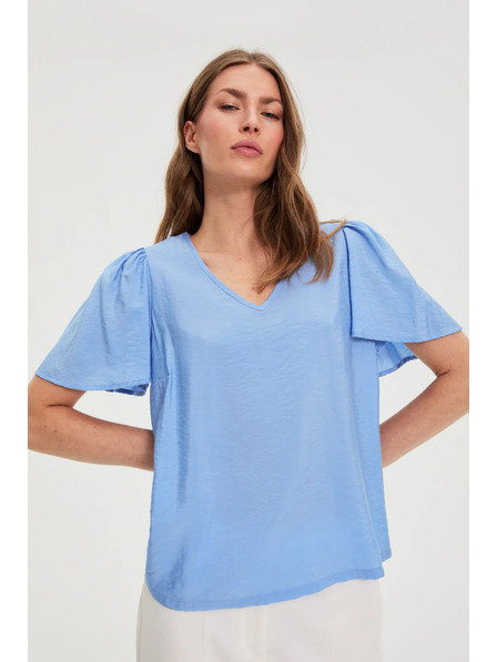 Moodo Viskózová modrá košile Moodo