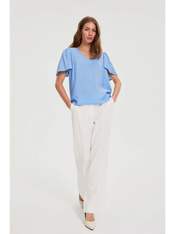 Moodo Viskózová modrá košile Moodo