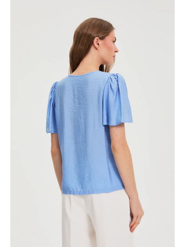 Moodo Viskózová modrá košile Moodo