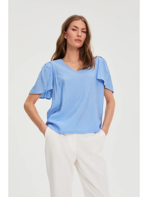 Moodo Viskózová modrá košile Moodo