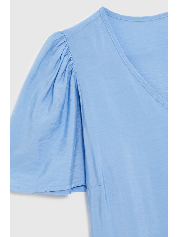 Moodo Viskózová modrá košile Moodo