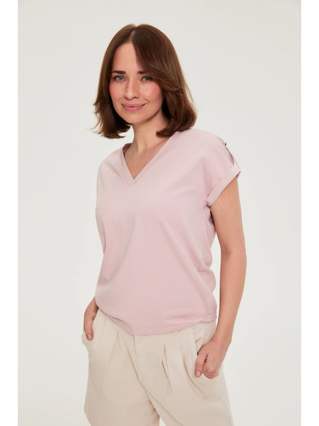 Moodo Tričko z bavlny růžové Moodo