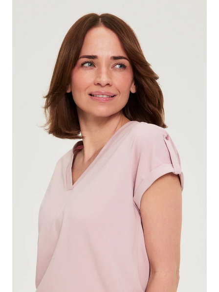 Moodo Tričko z bavlny růžové Moodo