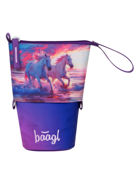 BAAGL  BAAGL Školní penál Pastelkovník Koně Srdce GRS