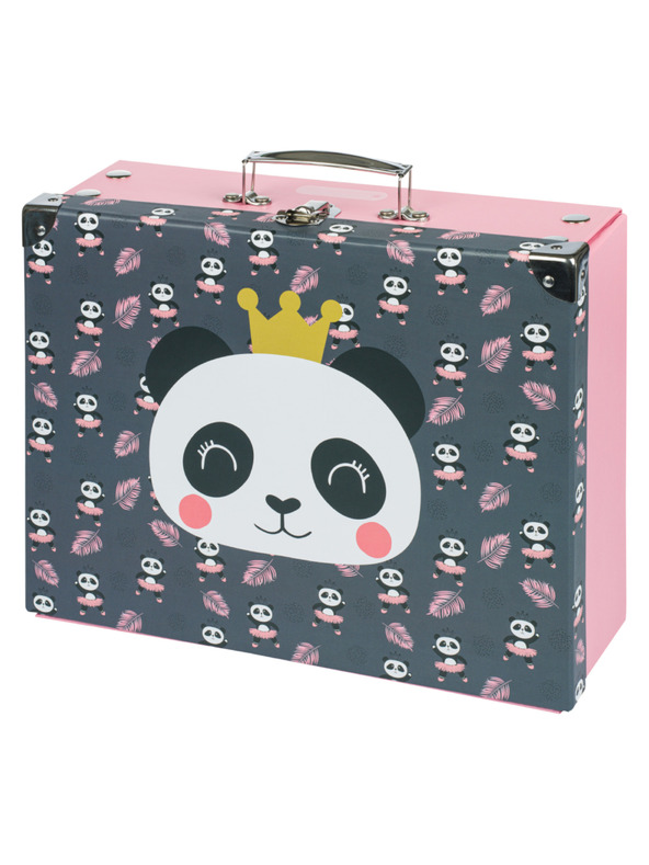 BAAGL  BAAGL Skládací školní kufřík Panda s kováním