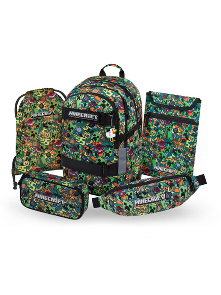 BAAGL  BAAGL SET 5 Skate Minecraft Chaos: batoh, penál, sáček, ledvinka, obal na notebook