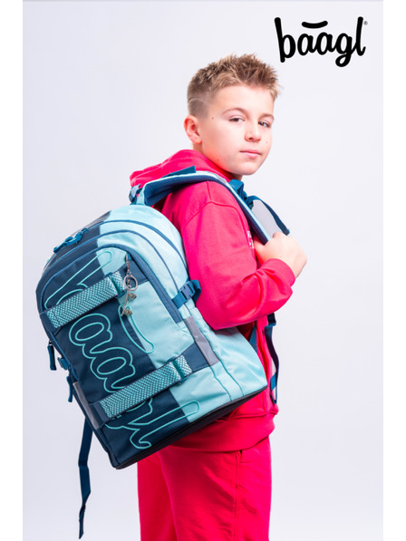 BAAGL  BAAGL SET 3 Skate Petrol: batoh, penál, sportovní taška GRS