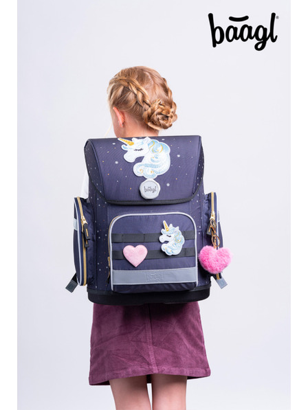 BAAGL  BAAGL SET 3 Ergo Unicorn Gold: aktovka, penál, sáček