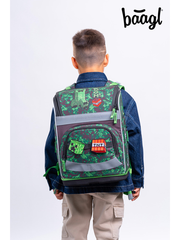 BAAGL  BAAGL SET 3 Zippy Plus Minecraft Boom: aktovka, penál, sáček
