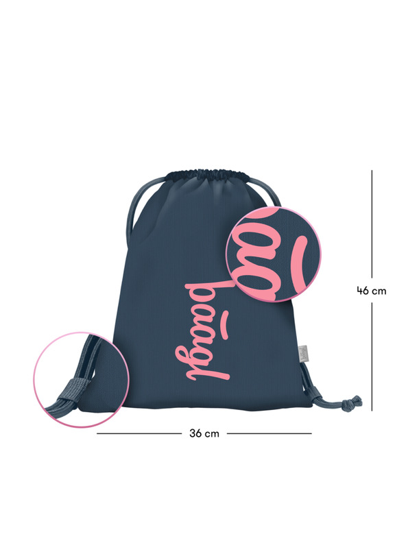 BAAGL  BAAGL SET 3 Core Logo růžový: batoh, penál, sáček GRS