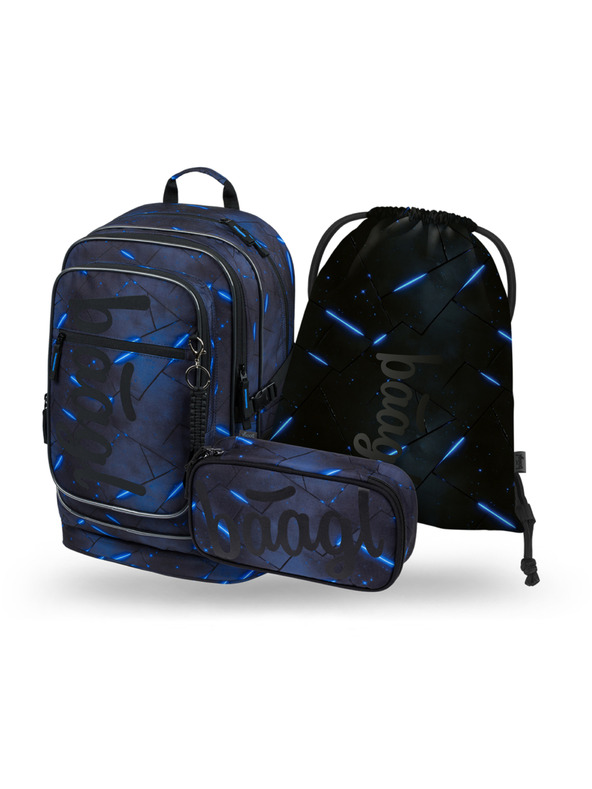 BAAGL  BAAGL SET 3 Cubic Flash: batoh, penál, sáček GRS