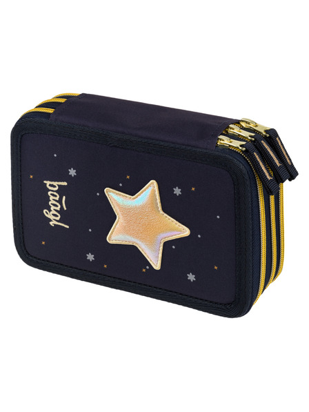 BAAGL  BAAGL Školní penál třípatrový Unicorn Gold
