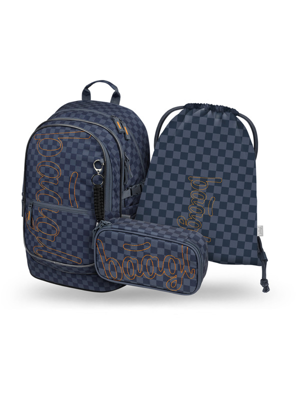 BAAGL  BAAGL SET 3 Core Ska modrý: batoh, penál, sáček GRS