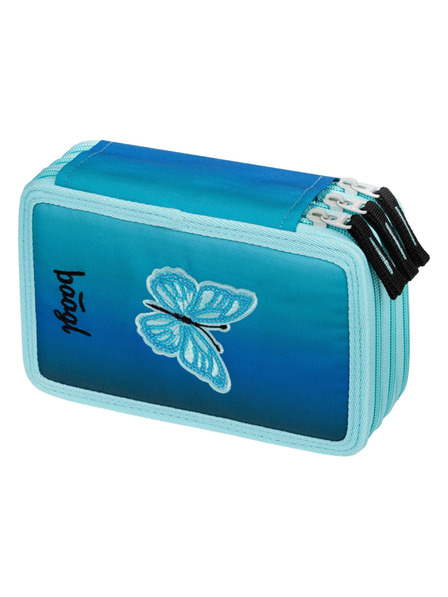 BAAGL  BAAGL Školní penál třípatrový Butterfly GRS