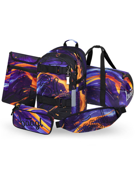 BAAGL  BAAGL SET 5 Skate Vibe: batoh, penál, sportovní taška, ledvinka, obal na notebook GRS