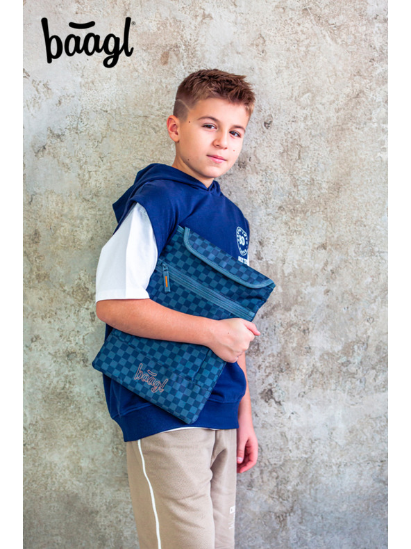 BAAGL  BAAGL SET 5 Core Ska modrý: batoh, penál, sáček, ledvinka, obal na notebook GRS