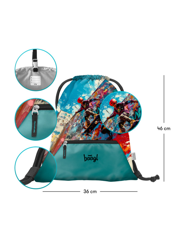 BAAGL  BAAGL Sáček s kapsou Skatepark