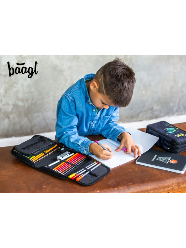 BAAGL  BAAGL Školní penál třípatrový Traktor GRS