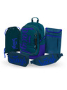BAAGL  BAAGL SET 5 Core Logo modrý: batoh, penál, sáček, ledvinka, obal na notebook GRS