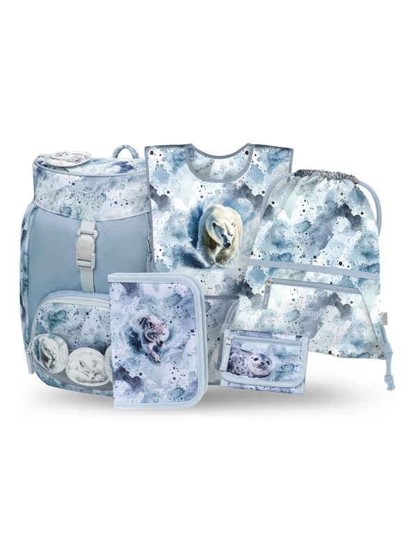 BAAGL  BAAGL SET 5 Airy Polar: batoh, penál, sáček, zástěra, peněženka GRS
