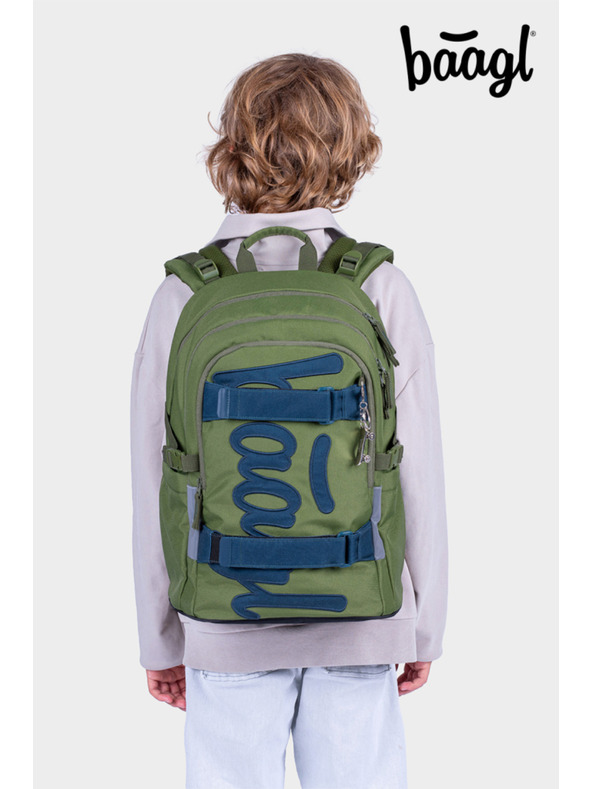 BAAGL  BAAGL Školní batoh Skate Olive GRS