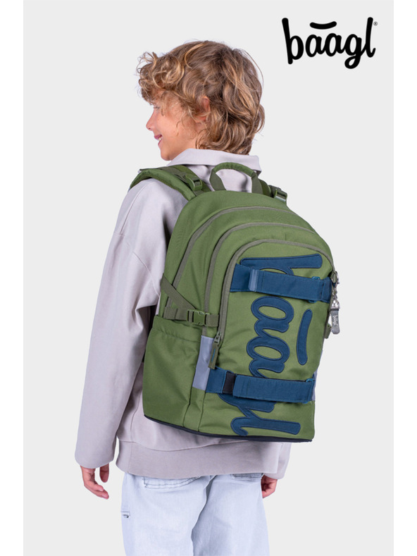 BAAGL  BAAGL Školní batoh Skate Olive GRS