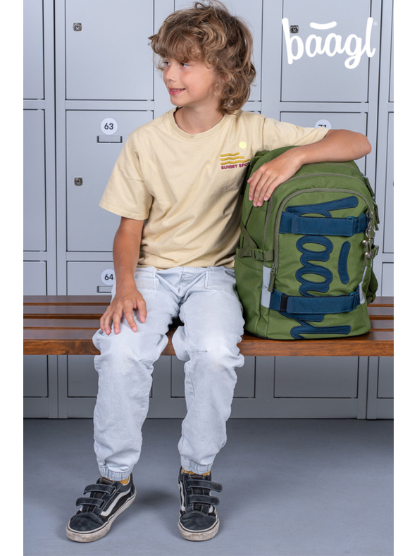 BAAGL  BAAGL Školní batoh Skate Olive GRS