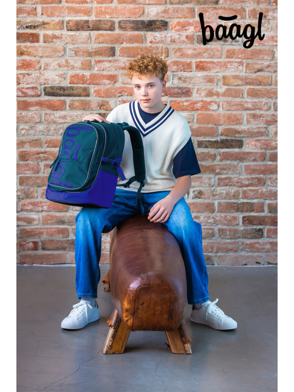 BAAGL  BAAGL Školní batoh Core Logo modrý GRS