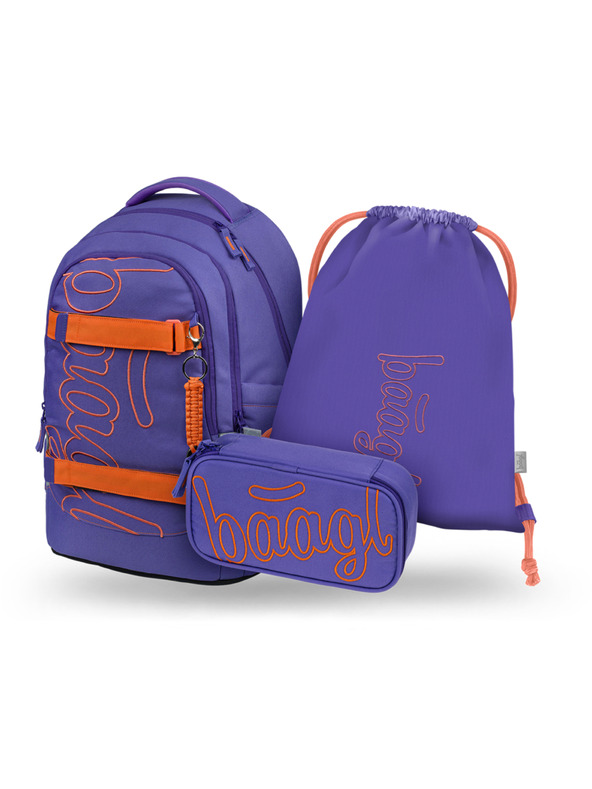 BAAGL  BAAGL SET 3 Skate Max Orange: batoh, penál, sáček   GRS
