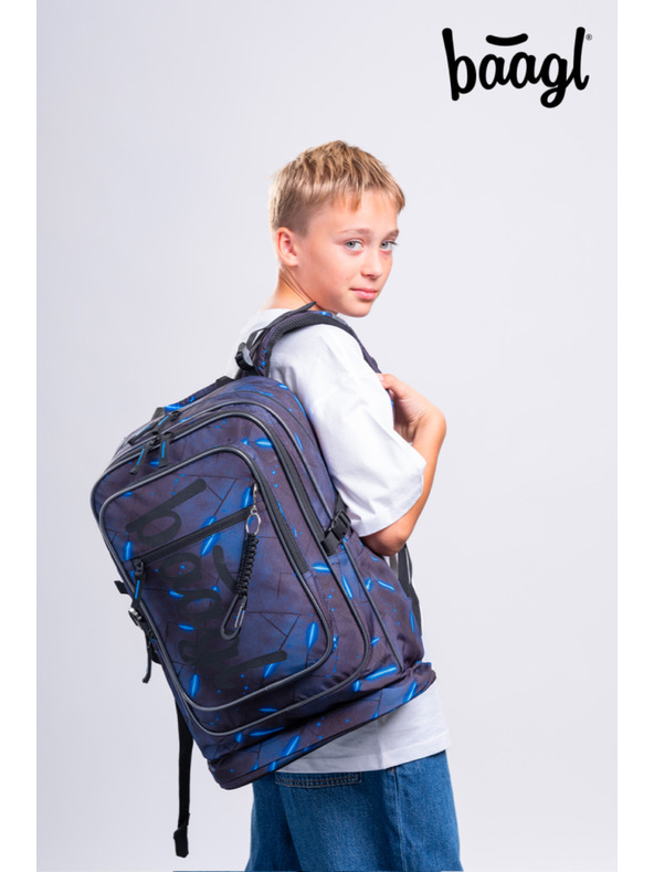 BAAGL  BAAGL SET 5 Cubic Flash: batoh, penál, sáček, ledvinka, obal na notebook GRS