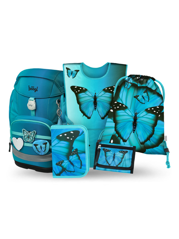 BAAGL  BAAGL SET 5 Airy Plus Butterfly: batoh, penál, sáček, zástěra, peněženka