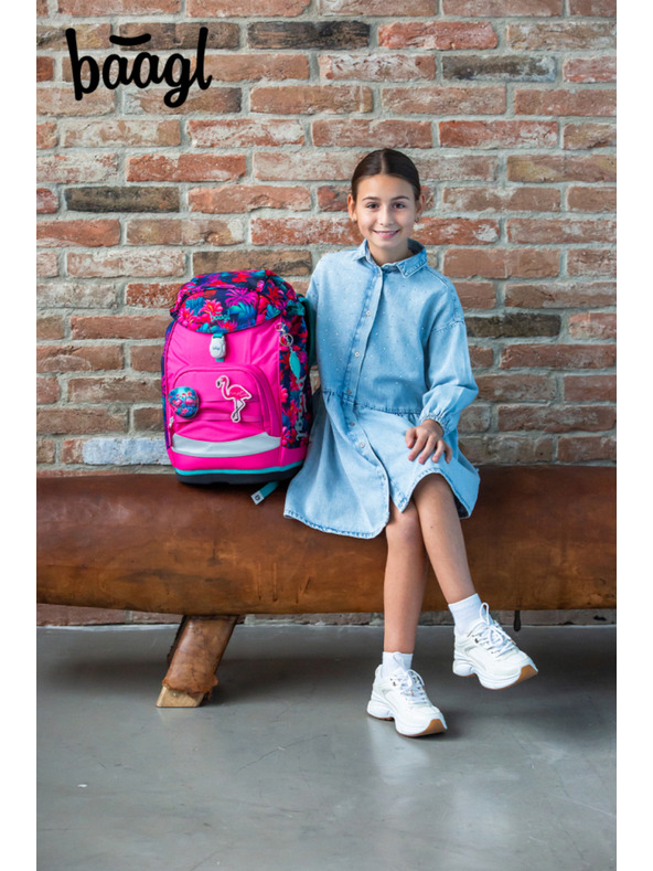 BAAGL  BAAGL SET 3 Airy Plus Plameňáci: batoh, penál, sáček