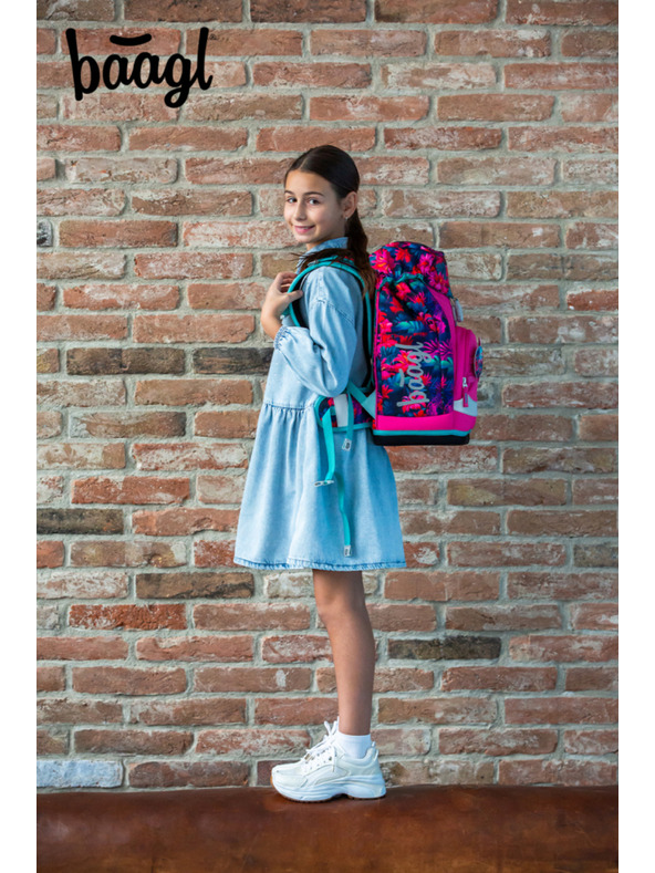 BAAGL  BAAGL SET 3 Airy Plus Plameňáci: batoh, penál, sáček