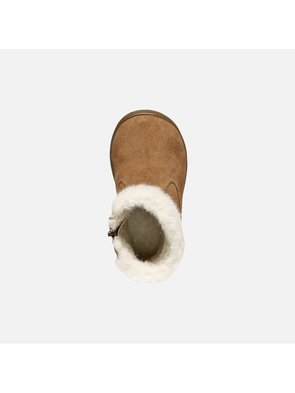 Geox Hnědá dívčí zimní obuv Geox Macchia