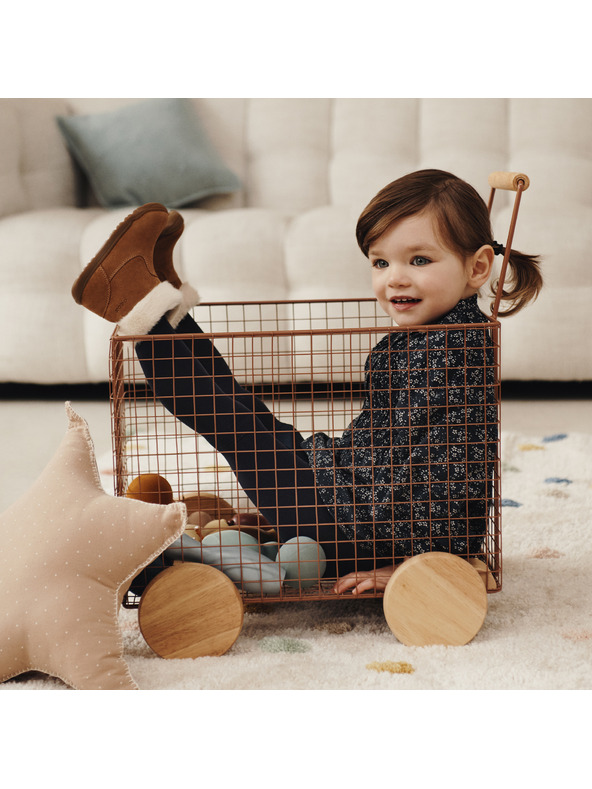 Geox Hnědá dívčí zimní obuv Geox Macchia