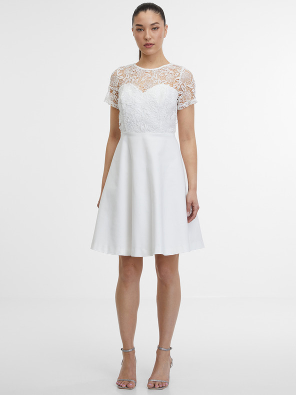 Orsay Bílé dámské šaty ORSAY