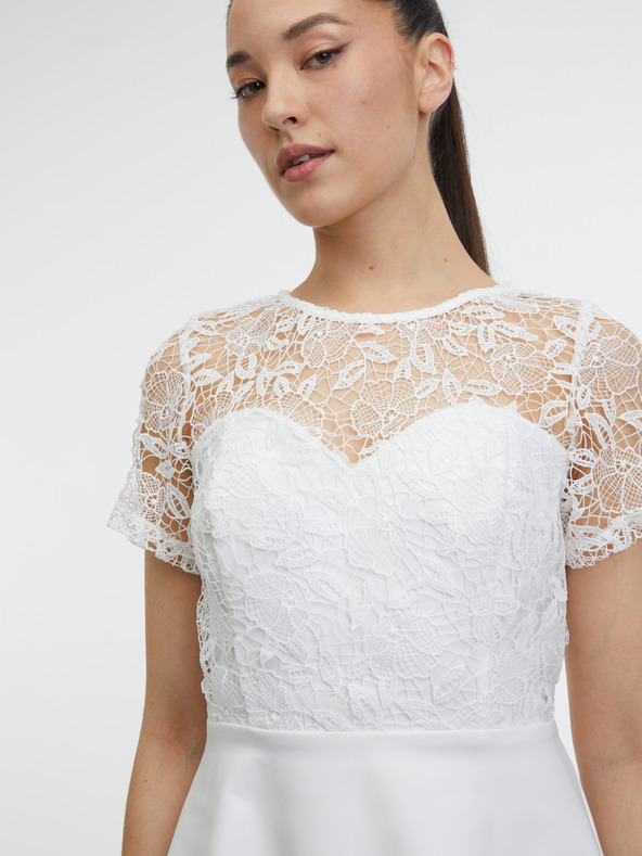 Orsay Bílé dámské šaty ORSAY