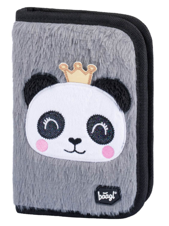 BAAGL  Šedý 3 set zippy panda: aktovka, penál, sáček Baagl
