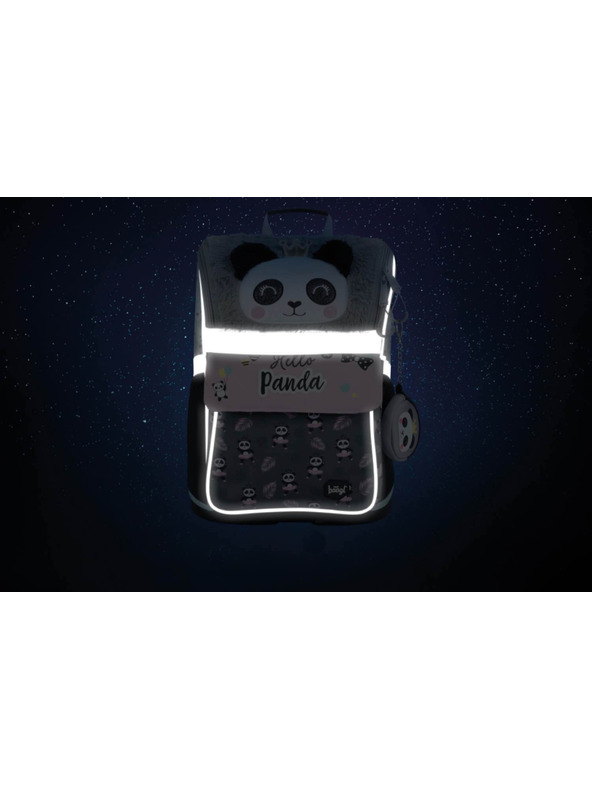 BAAGL  Šedý 3 set zippy panda: aktovka, penál, sáček Baagl