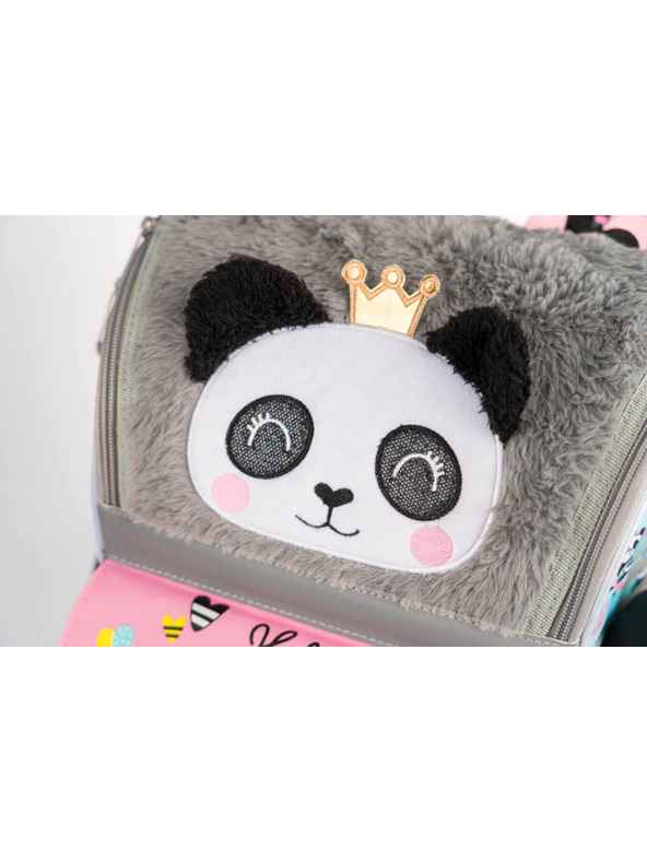 BAAGL  Šedý 3 set zippy panda: aktovka, penál, sáček Baagl