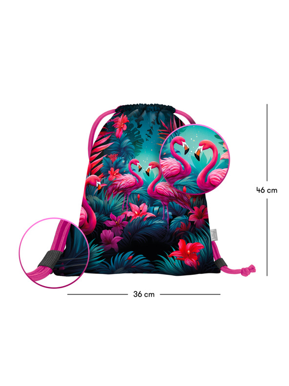 BAAGL  Růžový vak Baagl Plameňáci