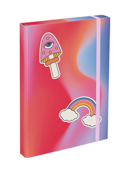 BAAGL  Červené desky na školní sešity A4 Baagl Hippie