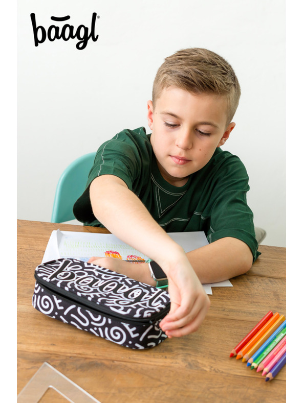 BAAGL  Černý školní penál etue Baagl Element