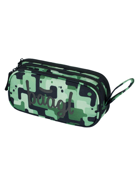 BAAGL  Zelený studentský penál etue Baagl Green