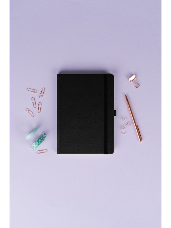 NOTIQUE NOTIQUE Notes Balacron, černý, tečkovaný, 15 x 21 cm