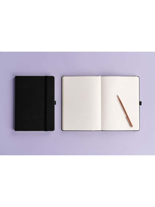 NOTIQUE NOTIQUE Notes Balacron, černý, tečkovaný, 15 x 21 cm