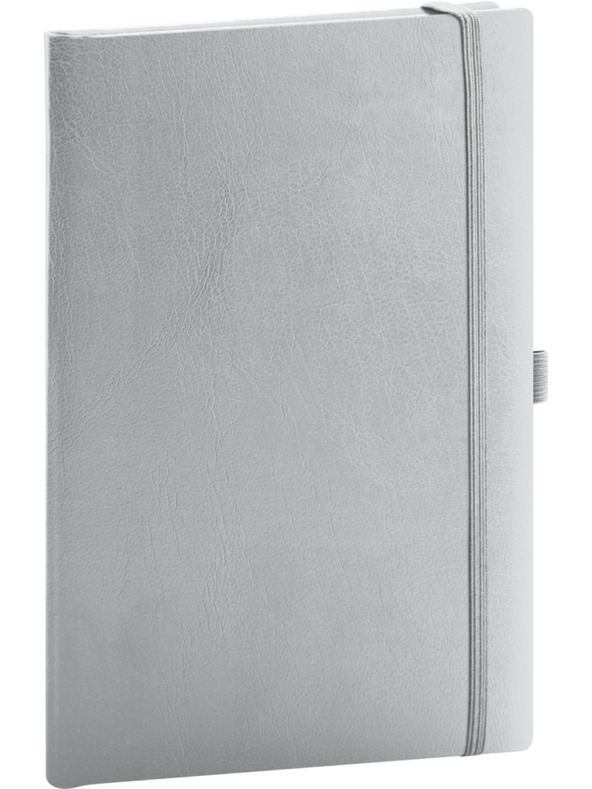 NOTIQUE NOTIQUE Notes Balacron, stříbrný, tečkovaný, 15 x 21 cm