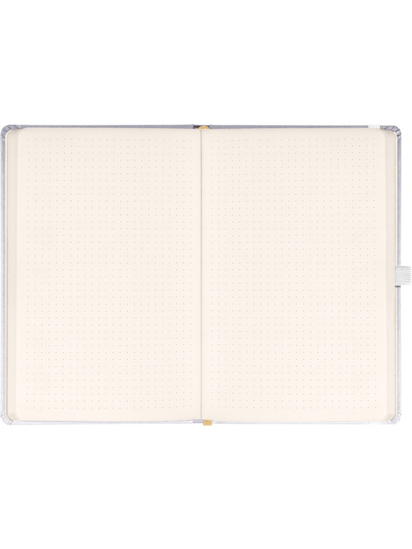 NOTIQUE NOTIQUE Notes Balacron, stříbrný, tečkovaný, 15 x 21 cm