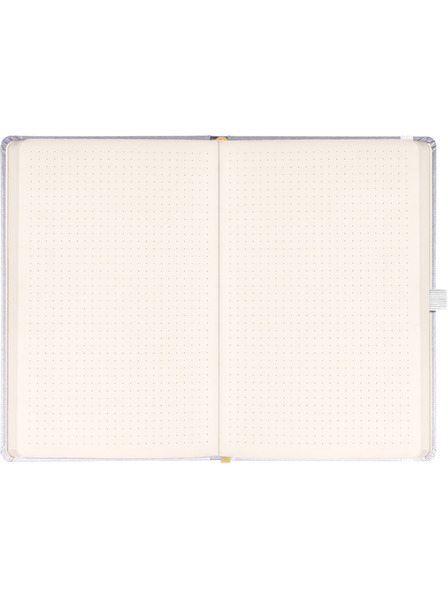 NOTIQUE NOTIQUE Notes Balacron, stříbrný, tečkovaný, 15 x 21 cm